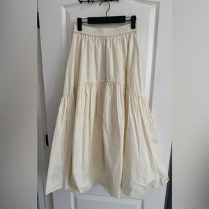 Elegant Cream Flowy Women's Skirt *japan*